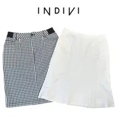 INDIVI インディヴィ スカート 膝丈スカート サイズ38 美品 2枚セット