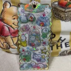 シマエナガ ウォーターシール 緑　メロンソーダ