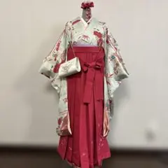 卒業式袴(紐下91㌢)151㌢〜159㌢の方用・振袖・襦袢・重衿・帯・鞄・髪飾