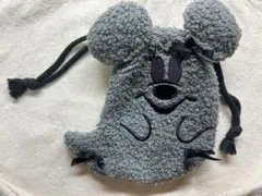ディズニー　ハロウィン　2025 巾着　グレー　おばけ　ミニー