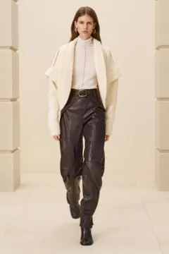 【新品未使用】定価¥3万 ZARA SRPLS 羊革 リアルレザーパンツ L