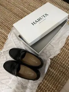 【美品】HARUTA ハルタ ヒールアップコインローファー 本革 #473