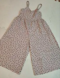 GU⭐︎ベージュの水玉オーバーオール