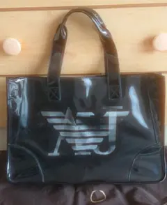 Armani Jeans ブラック トートバッグ
