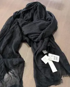 お値下げ‼️新品タグ付き　スコットクラブ 黒いレーヨンストール フリーサイズ