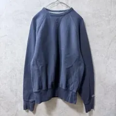 チャンピオン リバースウィーブ ラグラン フェード ネイビー M スリム Y2K