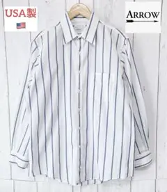 USA製 ARROW アロー　ストライプ 長袖シャツ　151/2