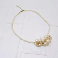 【美品】パール ビーズ ネックレス