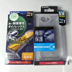 iPhone 16e ソフトケース クリア/ガラスフィルムセット