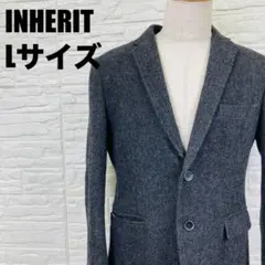 INHERIT インヘリット Lサイズ テーラードジャケット ヘリンボーンのサムネイル
