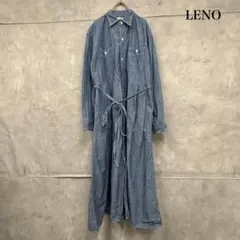LENO リノ デニム　シャンブレー　シャツワンピース　 N325のサムネイル