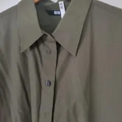 UNIQLO オリーブ シャツワンピース 長袖