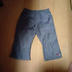 デニムカジュアルパンツ 花刺繍付き