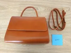 Kitamura ハンドバッグ ブラウン レザー