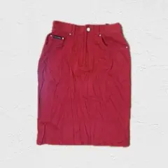 ⭐️最終値下げ⭐️ 【レディース タイトスカート】昭和レトロ 赤 膝丈