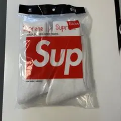 新品 Supreme Hanes シュプリーム ソックス 靴下 2足 白