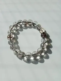 ヒマラヤ水晶　ブレスレット　ビーズ径10mm 内径約16cm　パワーストーン
