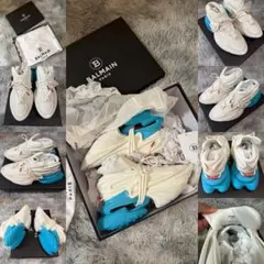 BALMAIN B-RUNNER スニーカー ホワイト ブルー 28cmのサムネイル