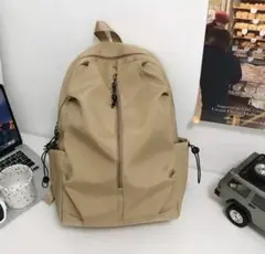 韓国ファッション リュック ベージュ 大容量 ストリート 通学 通学 A4