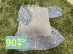 tete a teteニットベスト80㌢＆petit mineワンピース90㌢