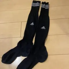 adidas ブラック サッカーソックス 25-27cm