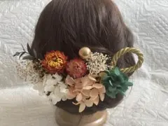 髪飾り　オレンジ白金 C-402 卒業式　結婚式　前撮り