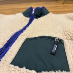 Patagonia レトロパイルカーディガン　80s 緑ポケット L 程度良