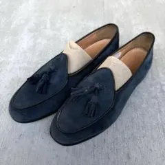 SANTONI サントーニ タッセルローファー 6 1/2 ネイビー - メルカリ