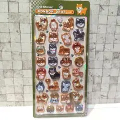 【正規品】和柄　しば犬　柴犬　イヌ　ボンボンドロップシール