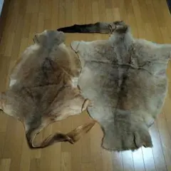 オーストラリア産カンガルー皮ラグ　2個セット