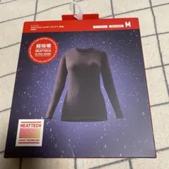 ユニクロ　超極暖　ウルトラウォームクルーネックT 長袖　ダークブラウン　Mサイズ