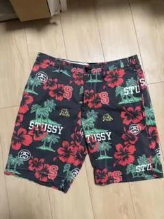STUSSY ステューシー ハイビスカス柄 ショートパンツ ハーフパンツ 30