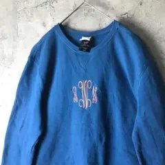 A897古着　希少　スウェット　好配色　刺繍　EVERLAST