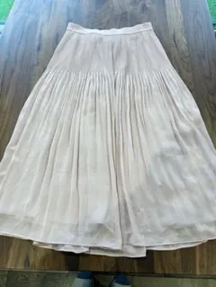 H &M 淡いピンクのゴムプリーツスカート