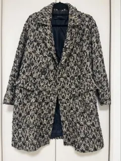 ZARA BASIC ツイード ダブルブレストコート