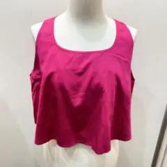 クリスチャンディオール ノースリーブ フリル Mサイズ レッド 【0342 
