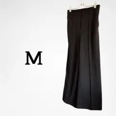 ワイドストレートパンツ　イージーパンツ　グレー　センタープレス　M