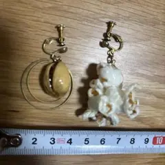 イヤリング　珍しい　ポップコーン　ピスタチオ