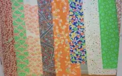 小花-10い5 正絹　小紋　着物　解き　小花柄　はぎれ　10枚セット