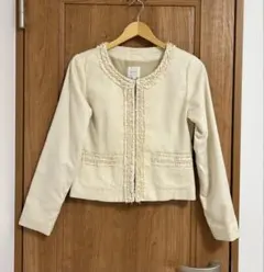 grove ノーカラージャケット M アイボリー