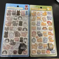 明日発送。国内正規品ボンボンドロップシール和柄日本犬、柴犬ほっこり。２枚セット
