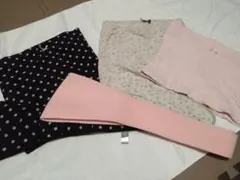マタニティ妊婦帯 黒とピンクの花柄 M-L 3点　セット