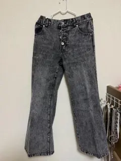 CLEL ヴィンテージデザイン パンタロンデニムパンツ　グレーSサイズ