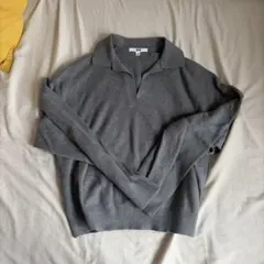 UNIQLO グレー ポロネックセーター M