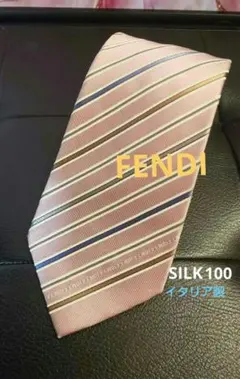 FENDI (フェンディ) ネクタイ シルク100％ ストライプ イタリアのサムネイル