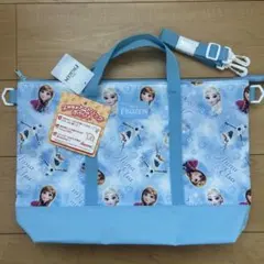 アナと雪の女王　2wayトートバッグ　レッスンバッグ　手提げ　てさげ　カバン