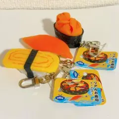 リアルお寿司キーホルダー 3個セット うに サーモン 玉子のサムネイル