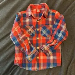 BABY DOLL キッズ　赤チェックシャツ　110cm