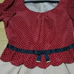 ルーデルー 赤ドット ワンピース