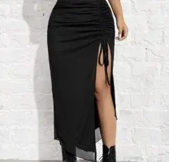 ブラックサイドスリットタイトスカート